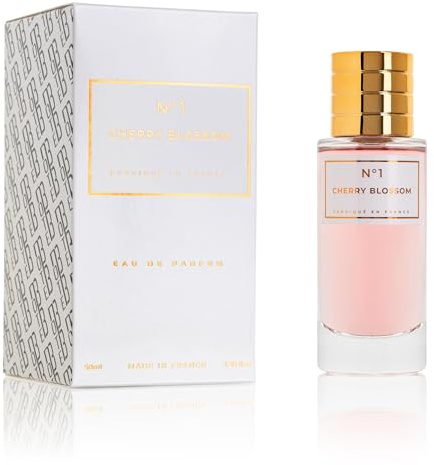 Note 33 - Cherry Blossom N°1, Eau de Parfum Unisexe pour Femme et Homme, Senteur Ambre et Aromatique, Rose, Jasmin Blanc, Idée