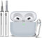 MOLOPPO Custodia per AirPods 3, accessori protettivi in silicone, con portachiavi e penna per la pulizia, compatibile con Apple AirPod di terza generazione 2021, per donne e uomini, LED frontale