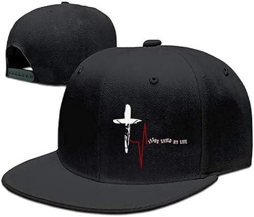 Totenkopf Rose Hut Horror Skelette Handkappe Verstellbar Snapback Hut für Männer Flat Bill Baseball Cap für Jungen Snap Rucksack Cool, Christus Mein Leben, 1