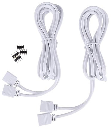 Alipis 2m Led-streifen-verlängerungskabel Flachstecker Weiß Mehrpolige Nadeln Für Smd Rgb-lichtkabel Rgb-verlängerungskabel Für Lichtstreifen-verlängerung