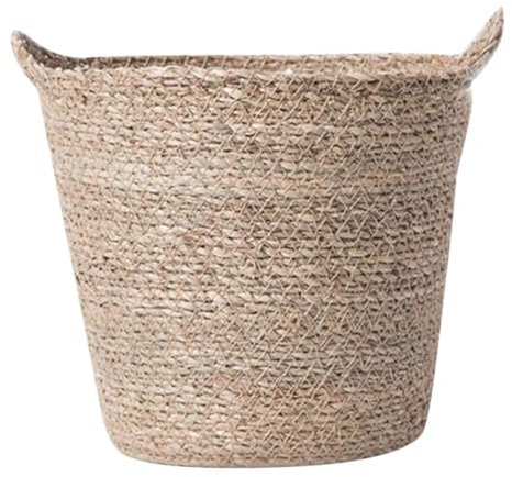 VANZACK Planter Korb Geflochtenem Material Dekorativer Blumentopf Für Zimmerpflanzen Handgefertigte Aufbewahrungslösung Für Innenräume Und Kreative Dekoration