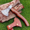 UNIQUE BLADES Damast Tomahawk Axt, 28 cm - Überlebens Camping Bushcraft Beil - Bärtige Ragnar Verteidigungs Geschenk für Männer - Wurf Garten Alltags Axt