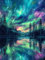 FLAJZ Diamond Painting, Aurora 5D Diamant Painting Bilder, Diamond Painting Set für Erwachsene und Anfänger, DIY Mosaikherstellung Bastelset für Haus Wanddeko, 30x40cm