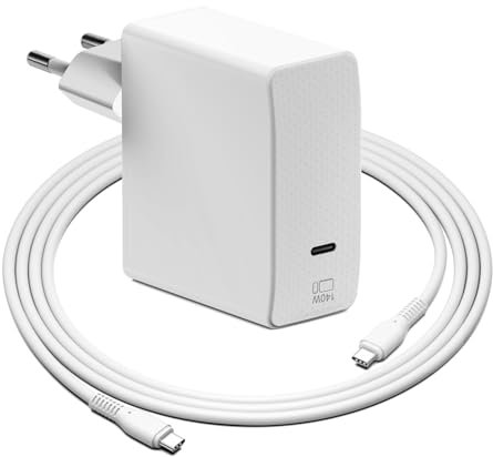 KFD PD 140W 28V 5A USB-C Power Adapter 100W 96W GaN Netzteil Ladekabel Ladegerät für MacBook Air 13 15 M3 2024 Pro 16 14 zoll, Surface Book 3 HP OMEN Transcend 14 Spectre x360 16 Legion Go ROG Ally