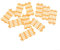Mini Farm Ranch Simulation Zaun Set 5 Arten von Modelleisenbahntoren, PVC-Material (Gelb)