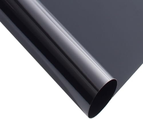 Spiegelfolie Doppelspiegelfolie, Spiegelfolie, Spiegelfolie für Badezimmer, Küche, Schlafzimmer, Wohnzimmer, Tag und Nacht, für Balkon, Schwarz, 110 x 500 cm
