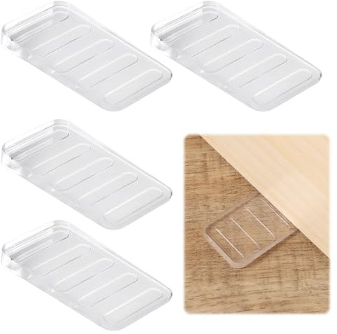 Giantree 4 Stück Möbelkeile, Gummi Türkeil, Rutschfeste Türstopper aus Gummi, Keil zum Badezimmer Balkontür Nivellieren Unebener Tische Kommodenbeine Toiletten und Mehr Möbel(4)