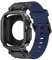 ZEDEVB Funda con correa para Apple Watch Band Ultra 2, 49mm, 44mm, 45mm, funda protectora de TPU, pulsera de silicona para IWatch Series 9, 8, 7, 6, 5, 4 correas de reloj(B-Blue,44mm)