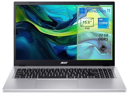 acer Aspire Go 15 AG15-71P-58ZW PC Portatile, Notebook, Processore Intel Core i5-1334U, RAM 32 GB DDR5, 1024 GB PCIe NVMe SSD, Display 15.6 FHD, Scheda Grafica Intel Iris Xe, Windows 11 Home
