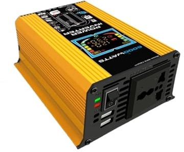 Onduleur Transformateur Onduleur 6000W pour Camping-Cars Petits Appareils Électroménagers Convertisseur Tension CC 12V vers CA 110V/220V avec Double Affichage Numérique USB. Convertisseur(AC 110V)