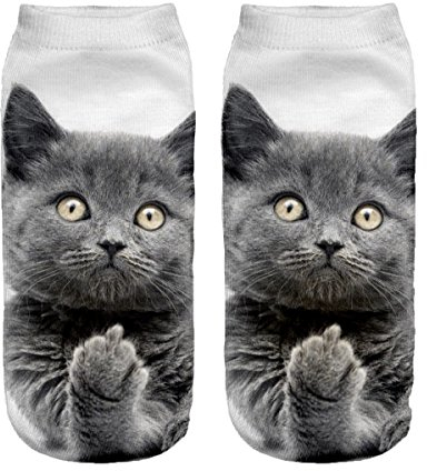 Ferocity Chaussettes de Sport Coton 36-40 Theme 3D Merde Minou Fuck Kitty [001]