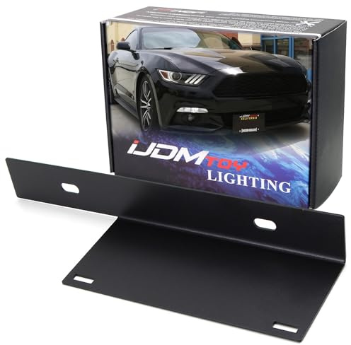 iJDMTOY No-Drill Front License Plate Relocator Bracket Compatible with 2015-2023 Gen6 Ford Mustang