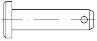 ISO 2341 Bolzen mit Kopf Stahl B 16 h11 x 50 x 44 galvanisch verzinkt gal Zn S