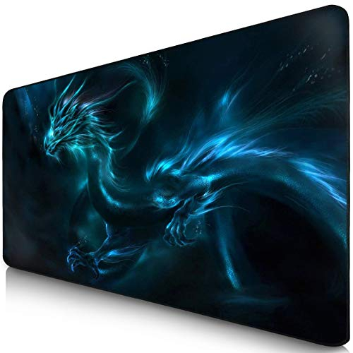 Sidorenko Tapis de Souris XXL - 900 x 400 x 2mm - Gaming Mouse Pad - Surface spéciale améliore la Vitesse et la précision I Base en Caoutchouc Antidérapant Surface I Bleu