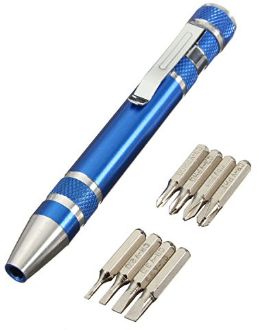 C-FUNN Mini 8 dans 1 Stylo De Tournevis De Précision De Poche Set Phillips Bits Repairtoolkit