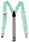 TigerTie schmaler Unisex Hosenträger in Y-Form mit 3 extra starken Clips - Farbe in mint grün einfarbig Uni - hochwertige Verarbeitung
