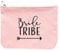 1 Piece | Rose Gold Bride Tribe Canvas Cosmetic Makeup Clutch Gifts Bag for Bridesmaid Proposal Box & Bridesmaids Bachelorette Party Favors