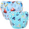 Teamoy Schwimmwindel Baby, Schwimmhose Wiederverwendbar, Badehose Jungen, Verstellbar Badeanzug für 0-3 Jahre Baby (Tool Car + Blue Sailboat)