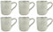 6x Becher, Tasse SAND DUNES H. 10,5cm creme sand aus Steingut Ib Laursen