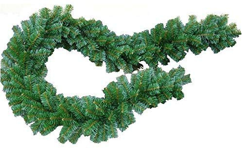 Weihnachtsgirlande Dicke Tannengirlande Weihnachtsdeko Grüne Tannenzweige 300cm (160 Spitzen)