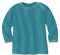 Melange-Pullover Baby & Kleinkind - 100% Bio-Merino – atmungsaktiv & warm - Unisex Gr. 50-104 - nachhaltig & fair – dehnbar mit Knopfverschluss - Made in Germany | Lagoon-Blau Gr. 62-68