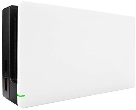 eXtremeRate Gehäuse für Nintendo Switch Dock, DIY-Ersatz Front Hülle Case Cover Ersatzteile Zubehör für Nintendo Switch Dock Station-Weiß