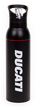 Ducati Unisex – Erwachsene Thermoflasche, Schwarz, Einheitsgröße, Edelstahl