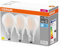 OSRAM LED-Lampe, Sockel: E27, Kalt weiß, 4000 K, 11 W, Ersatz für 100-W-Glühbirne, matt, LED BASE CLASSIC, 3er-Pack
