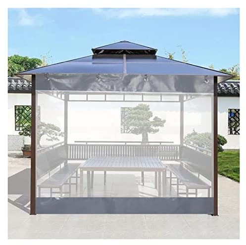 KFGDFD Seitenwand für Terrassenüberdachung Schiebevorhang Terrasse Vorhang PVC Durchsichtige Markise Außenvorhänge PVC Wasserdicht 0,5 mm, Kann Angepasst (Size : 2x2m)