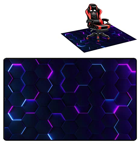 CCTSA 140×120CM Bodenschutzmatte Bürostuhl Unterlage Floorpad Bodenschutz Bodenschutzmatte Home Gaming-Stuhl-Unterlage Anti-Rutsch Hartboden Mehrzweck-Stuhlteppich für zu Hause