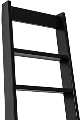 Raumsparende Dachbodentreppe, Raumspartreppe, Buchenholz, Schwarz lackiert, 12 Schritten, Höhe 265cm, Hilberts, Handgefertigt in Holland