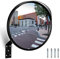Minvchao Panoramaspiegel, Verkehrsspiegel,Parabolspiegel,Beobachtungsspiegel, Konvexspiegel, 30 cm, für Straße und Garage Garagenspiegel,Verwendung im Freien und in Innenräumen, Schwarz