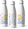 Zumo Digital Botella de Agua Personalizada Diseño de Sirena, Personaliza tu Nombre, Botella para Niñas, Libre BPA, Acero Inoxidable de 500ml (Sirena 2)