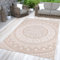 TT Home In-& Outdoorteppich Wetterfest Garten Orientalisches Marokkanisches Boho Design, Farbe: Beige Weiß Sand, Größe:80x250 cm