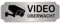 Videoüberwachung Schild - Warnschild Kamera Überwachung - 15 x 5 cm - selbstklebend mit Gravur Hinweisschild videoüberwacht Aluminium-Look