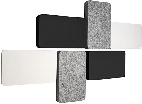 FENNEXT® Lot de 6 panneaux muraux absorbants acoustiques pour une réduction sensible du bruit I Image acoustique moderne, entre autres comme plafond acoustique, panneaux acoustiques sûrs fabriqués