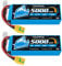 Yowoo 4S Lipo Batterie 5000mAh 14.8V 150C RC Batterie Graphène with XT90S Connecteur pour FPV Racing Drones Vélo de Route Quadcopters Avion Hélicoptère RC Bateau RC Voiture (2 Paquets)