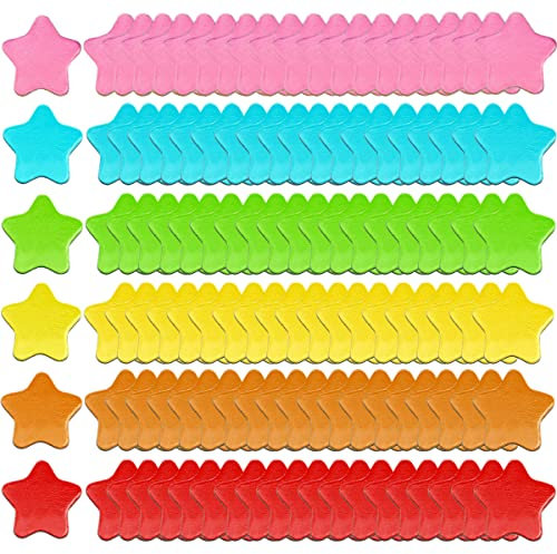 120 Stück große bunte Sterne geformte Magnete Tafel Aufkleber Kühlschrank Magnete Kinder Rennen Belohnung Diagramm Magnet für Whiteboard Klassenzimmer Büro Kühlschrank (6 Farben, 4 cm)