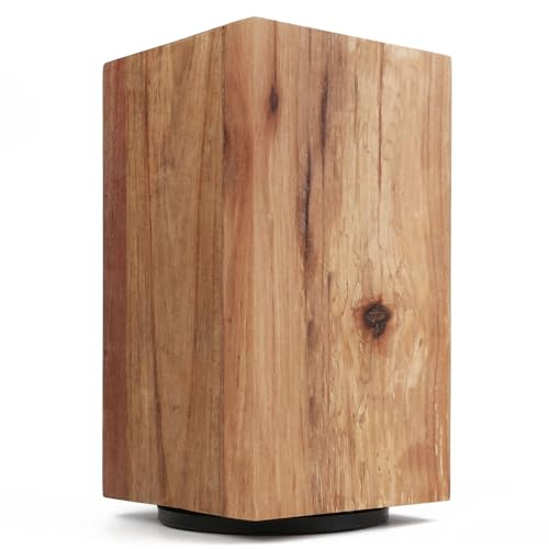 Uniharpa 360° Rotating Knife Block Magnetic Without Knives Magnetic Knife Holder Made of Acacia Wood, Extra Large Capacity Magnetic Knife Board for Knives and Utensils for Kitchen Table