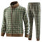 W JIANWANG Trainingsanzug Herren Fußball Traningsanzuganzug Sportanzug Freizeitanzug Sport Jogging Anzug Für Männer Trainingsanzüge Fussball Laufanzug Jogginganzug Set Grün 2601 XXL