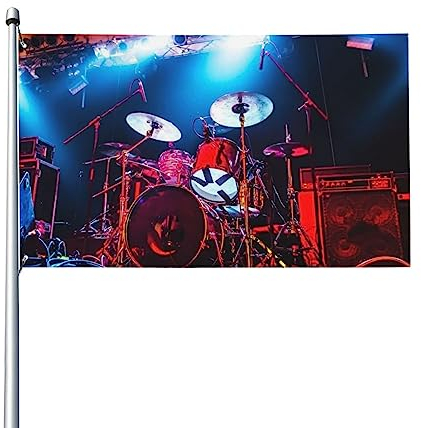 Evanem Rock Konzertbühne bedruckte Flagge, 90 x 150 cm, dekorative Flagge, Standard-Flagge mit Messingösen für Hof, Garten