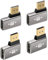 8K DisplayPort 1.4 Adapter Flat 90 Degree and 270 Degree Adapter 4 Pack, Right Angle DP Male to Female Vertical Connector Converter DP L Shape Extender, Support 8K@60Hz，4K@144Hz，4K@60Hz，4K@30Hz