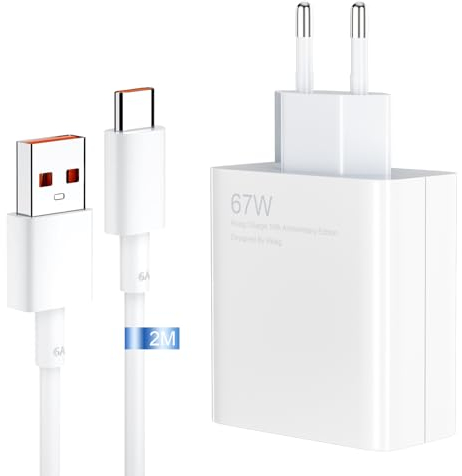 Für Xiaomi Ladegerät 120W Hypercharge Fast Wall Charger Block für Xiaomi 14 13 12 12t 12s Pro Lite Redmi Note K60 K50 12 11 Pro Plus Black Shark 3 4 5 Poco X5 F4 X4 Gt Mi Turbo 2M 6A USB Type C Cable