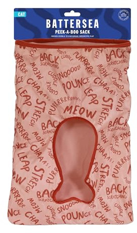 Rosewood Battersea Peek-A-Boo Katzenspielzeug, Tunnelsack, Rosa, strukturiertes Katzenspielzeug, 34 x 23 x 50 cm