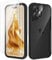 ORETECH Compatible with iPhone 16 Case 6.1 Inch, with [2x HD Screen Protector & Camera Lens Protector], Soft Silicone Shockproof Anti-Scratch Clear PC Back Case Cover for iPhone 16 Phone Case - Black