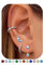 FIOROYAL Ohrringe Silber 925 Damen- 14K Vergoldet Ohrringe Gold Set Stapelbar für Mehrere Ohrlöcher,Hypoallergene Kleine Ohrstecker Creolen Ear Cuff Set für Helix Tragus Piercing Ohr LA