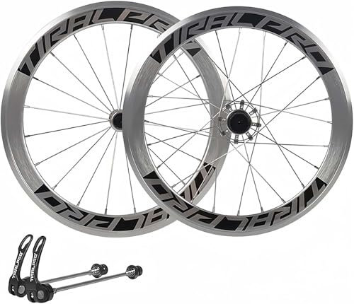 Fahrrad-Laufradsatz Schnellspanner-Felgenbremse 700C Rennrad-Alu-Felgenunterstützung 7/8/9/10/11-Fach Kassette Raddichtungslager 20/24H Silver,700C/40MM