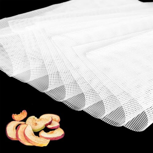 Silicone Dehydrator Sheets, 8 Pieces Drying Film, 35.6 x 35.6 cm, Non-Stick Silicone Dehydrator Sheets, Drying Device, Suitable for Drying Fruit, Cereals and Vegetables