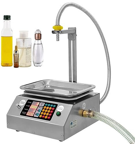 Liquid Filling Machine 30g-15000g Digital Control Liquid Filling Machine Automatic Weighing Quantitative Bottle Filler, 17L/min Electric Digital Pump Liquid Filling Machine for Perfume/Essen