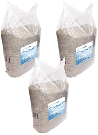mituso pajoma® Quarzsand 3X 25 kg für Poolfilter & Sandfilteranlage | 0,4-0,8 mm Körnung, hochrein | Aquarien- und Bausand | gerundete Kanten, vielseitig einsetzbar